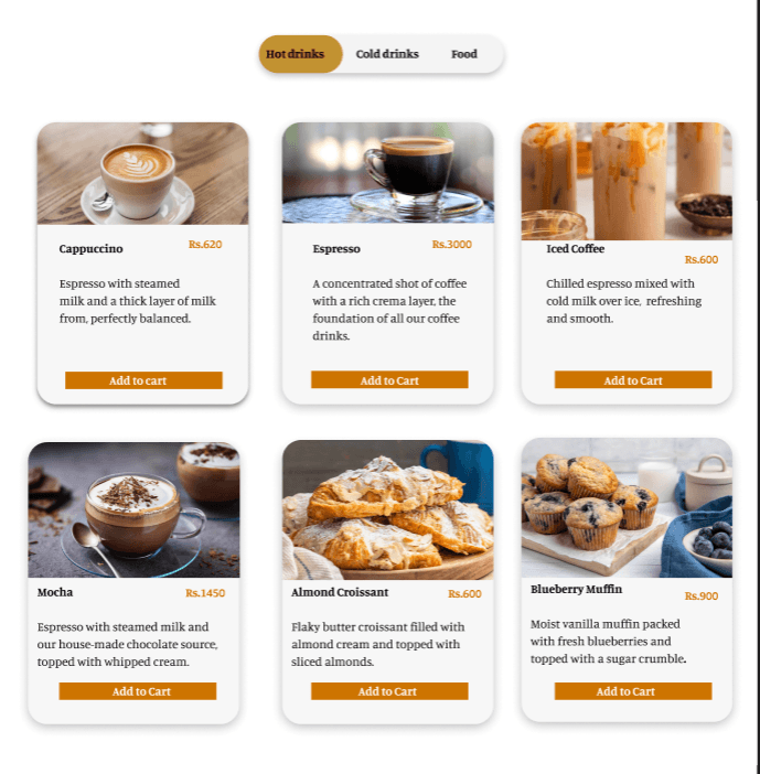 Coffee Shop Website